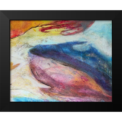 Fuchsia Expression III Black Modern Wood Framed Art Print by Villarreal, Gabriela