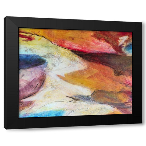 Fuchsia Expression IV Black Modern Wood Framed Art Print with Double Matting by Villarreal, Gabriela