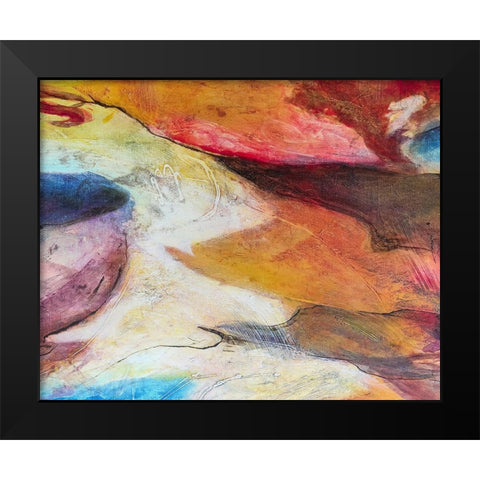Fuchsia Expression IV Black Modern Wood Framed Art Print by Villarreal, Gabriela