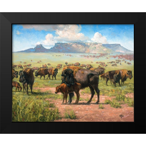 Spirit of the Plains Black Modern Wood Framed Art Print by Sorenson, Jack