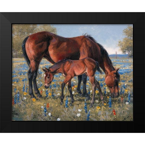 Wildflower Black Modern Wood Framed Art Print by Sorenson, Jack