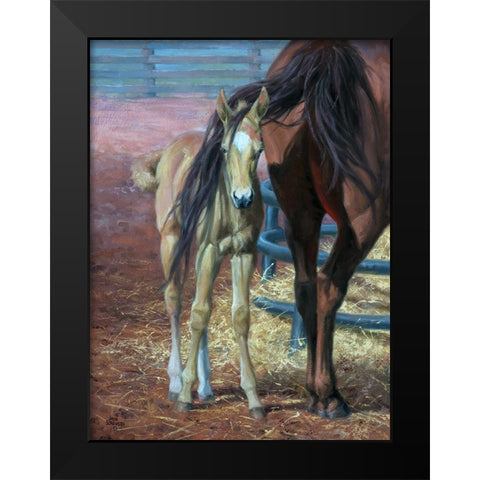 Bad Hair Day Black Modern Wood Framed Art Print by Sorenson, Jack