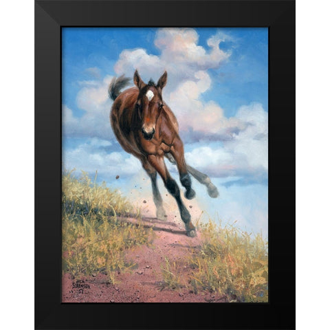 Wild Oats Black Modern Wood Framed Art Print by Sorenson, Jack