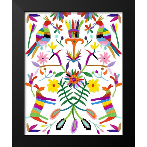 Modern Otomi I Black Modern Wood Framed Art Print by Wang, Melissa