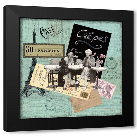 Paris Bistro I Black Modern Wood Framed Art Print by Lloyd, Sandy