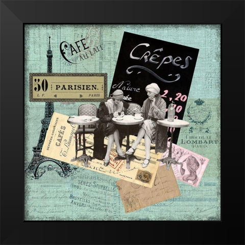 Paris Bistro I Black Modern Wood Framed Art Print by Lloyd, Sandy