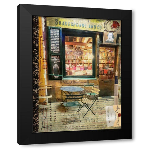 Paris Bistro II Black Modern Wood Framed Art Print by Lloyd, Sandy