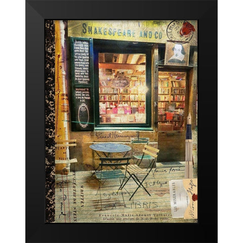 Paris Bistro II Black Modern Wood Framed Art Print by Lloyd, Sandy