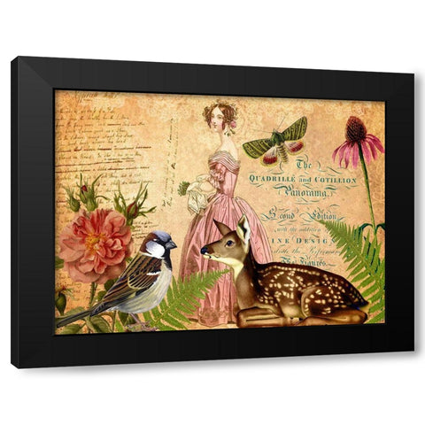 Postcards of Paris III Black Modern Wood Framed Art Print with Double Matting by Lloyd, Sandy