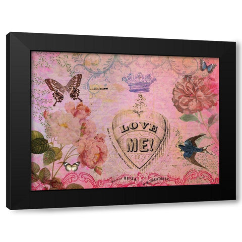 Postcards of Paris V Black Modern Wood Framed Art Print by Lloyd, Sandy