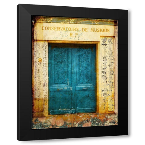 Postcards of Paris XI Black Modern Wood Framed Art Print by Lloyd, Sandy