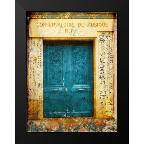 Postcards of Paris XI Black Modern Wood Framed Art Print by Lloyd, Sandy