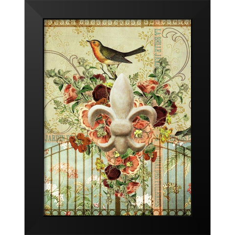 Postcards of Paris XII Black Modern Wood Framed Art Print by Lloyd, Sandy