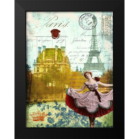 Femme Paris I Black Modern Wood Framed Art Print by Lloyd, Sandy