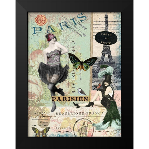 Femme Paris III Black Modern Wood Framed Art Print by Lloyd, Sandy
