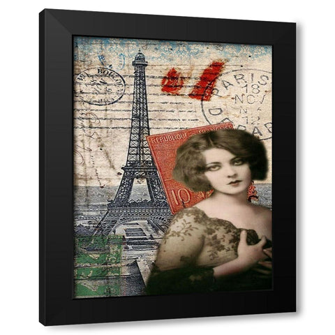 Femme Paris IV Black Modern Wood Framed Art Print by Lloyd, Sandy