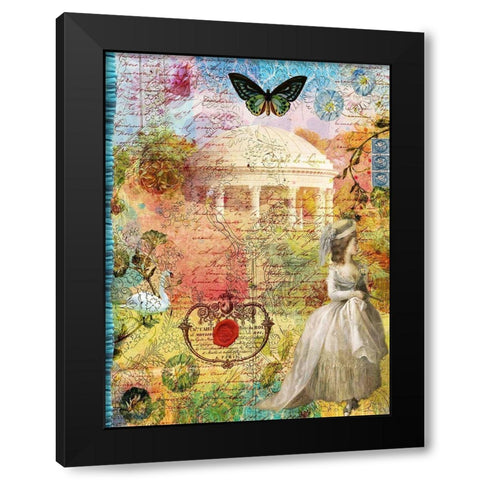 Femme Paris VII Black Modern Wood Framed Art Print with Double Matting by Lloyd, Sandy