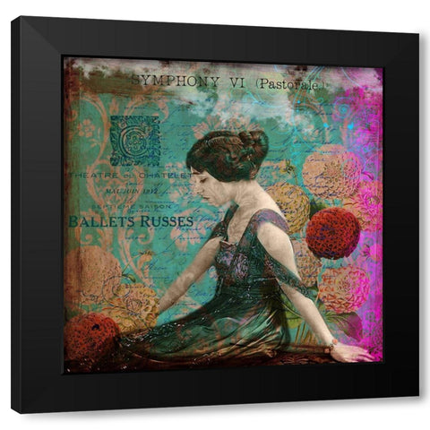 Femme Paris VIII Black Modern Wood Framed Art Print by Lloyd, Sandy