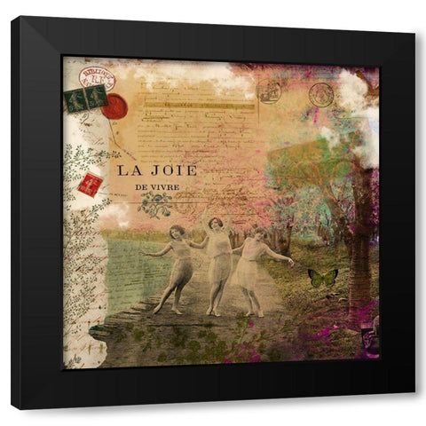 Femme Paris IX Black Modern Wood Framed Art Print with Double Matting by Lloyd, Sandy