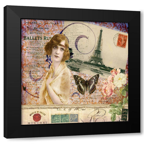 Femme Paris X Black Modern Wood Framed Art Print by Lloyd, Sandy