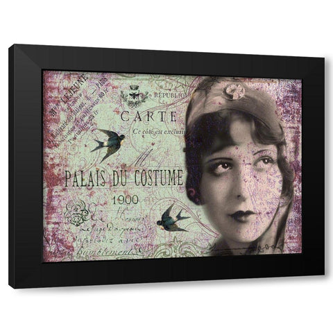 Femme Paris XII Black Modern Wood Framed Art Print with Double Matting by Lloyd, Sandy