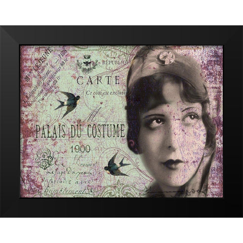 Femme Paris XII Black Modern Wood Framed Art Print by Lloyd, Sandy