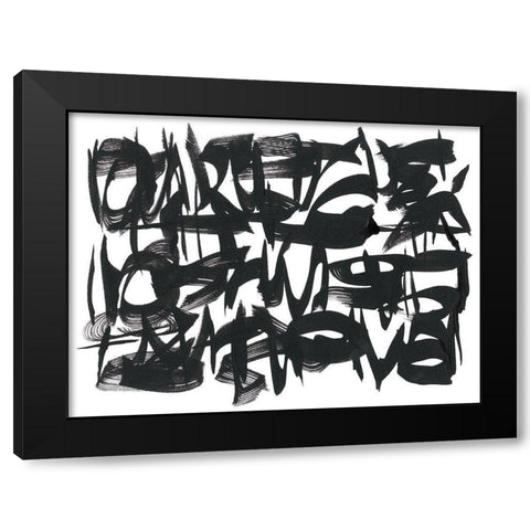 The Collective Unconsciousness II Black Modern Wood Framed Art Print with Double Matting by Stramel, Renee W.
