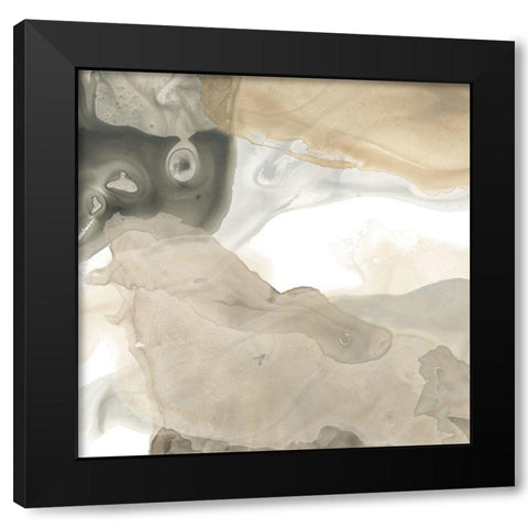 Tectonic Drift IV Black Modern Wood Framed Art Print with Double Matting by Vess, June Erica
