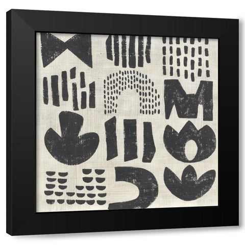 Tabla I Black Modern Wood Framed Art Print by Zarris, Chariklia