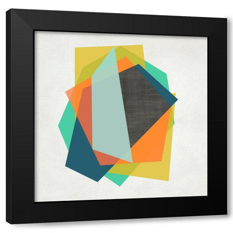 Integer I Black Modern Wood Framed Art Print with Double Matting by Zarris, Chariklia