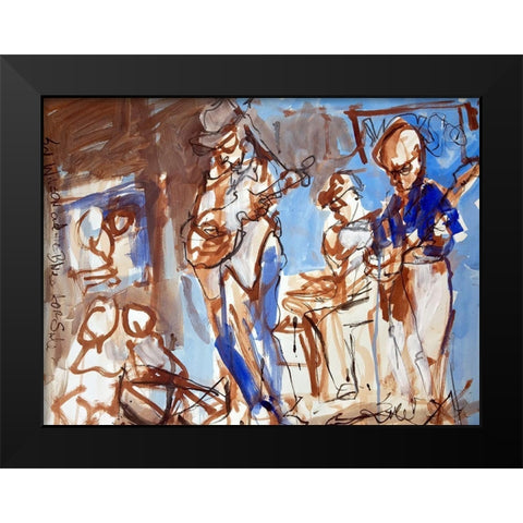 New Orleans Musicians II Black Modern Wood Framed Art Print by Ferrell, Erin McGee