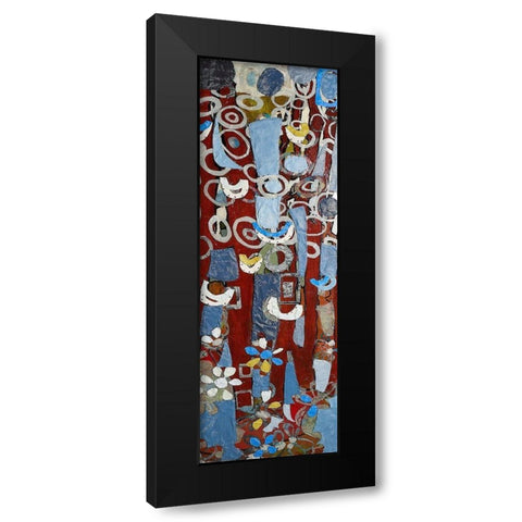 Cut Paper Trees II Black Modern Wood Framed Art Print by Ferrell, Erin McGee