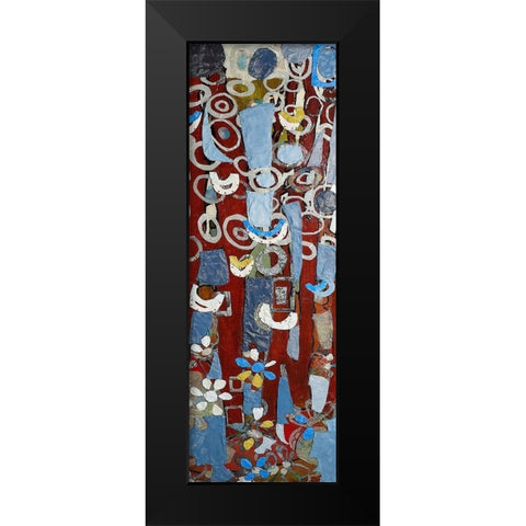 Cut Paper Trees II Black Modern Wood Framed Art Print by Ferrell, Erin McGee