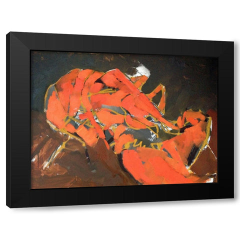 Abstract Lobster I Black Modern Wood Framed Art Print by Ferrell, Erin McGee