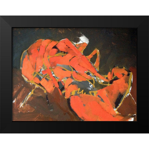 Abstract Lobster I Black Modern Wood Framed Art Print by Ferrell, Erin McGee