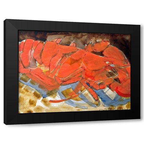 Abstract Lobster III Black Modern Wood Framed Art Print by Ferrell, Erin McGee