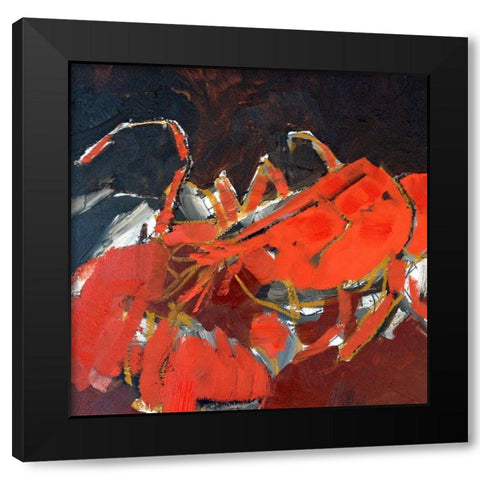 Abstract Lobster IV Black Modern Wood Framed Art Print by Ferrell, Erin McGee