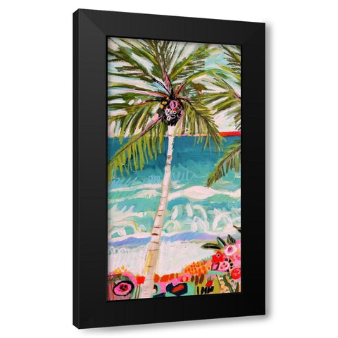 Palm Tree Wimsy I Black Modern Wood Framed Art Print with Double Matting by Fields, Karen