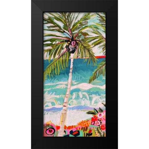 Palm Tree Wimsy I Black Modern Wood Framed Art Print by Fields, Karen