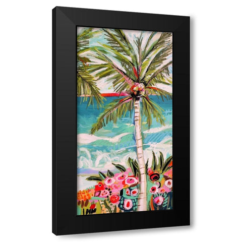 Palm Tree Wimsy II Black Modern Wood Framed Art Print by Fields, Karen