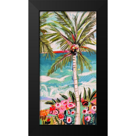 Palm Tree Wimsy II Black Modern Wood Framed Art Print by Fields, Karen