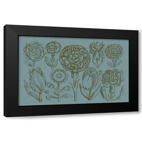 Flower Display I Black Modern Wood Framed Art Print by Vision Studio