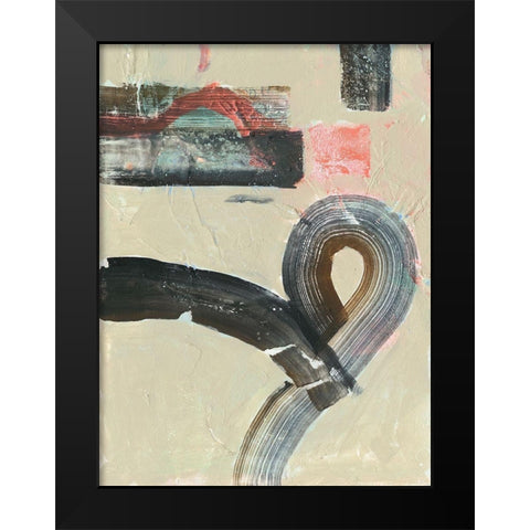 Striate I Black Modern Wood Framed Art Print by Borges, Victoria