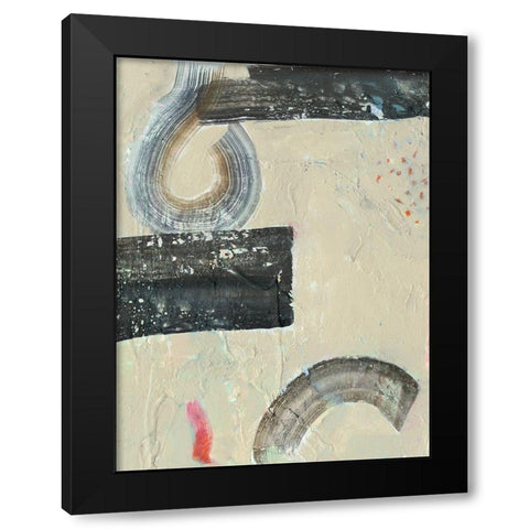 Striate IV Black Modern Wood Framed Art Print by Borges, Victoria