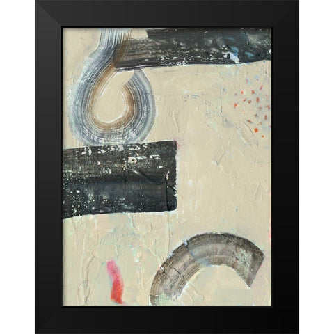 Striate IV Black Modern Wood Framed Art Print by Borges, Victoria