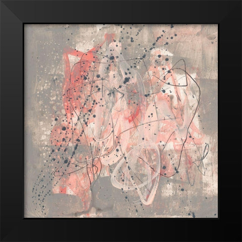Blush Kinesis I Black Modern Wood Framed Art Print by Goldberger, Jennifer