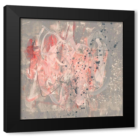 Blush Kinesis II Black Modern Wood Framed Art Print by Goldberger, Jennifer