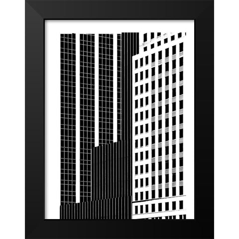 NYC in Pure B and W II Black Modern Wood Framed Art Print by Pica, Jeff
