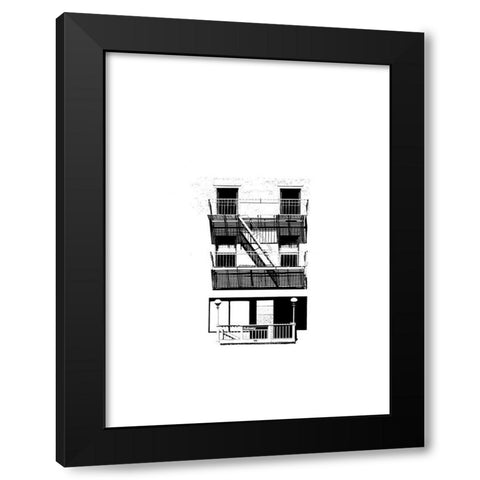 NYC in Pure B and W V Black Modern Wood Framed Art Print by Pica, Jeff
