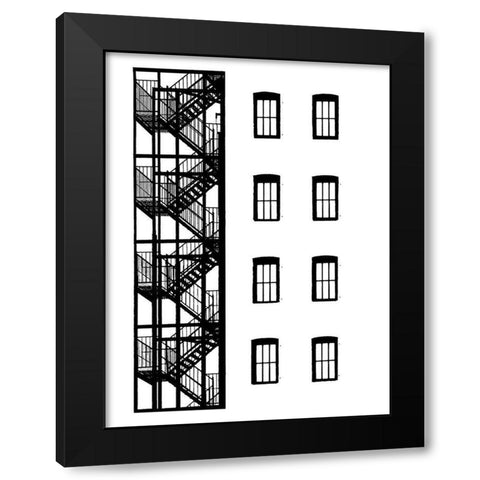 NYC in Pure B and W VII Black Modern Wood Framed Art Print by Pica, Jeff